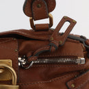 Chloe Paddington Hand Bag Leather Brown Silver gold Auth BA12532A-18