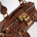 Chloe Paddington Hand Bag Leather Brown Silver gold Auth BA12532A-6