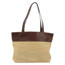 CHANEL Tote Bag Canvas Beige Gold CC Auth BA12533-13