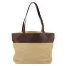 CHANEL Tote Bag Canvas Beige Gold CC Auth BA12533-2