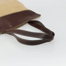 CHANEL Tote Bag Canvas Beige Gold CC Auth BA12533-7