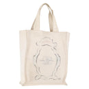 CHANEL Tote Bag Canvas White Silver CC Auth BA12534A-1