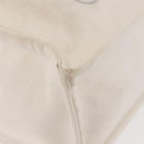 CHANEL Tote Bag Canvas White Silver CC Auth BA12534A-10