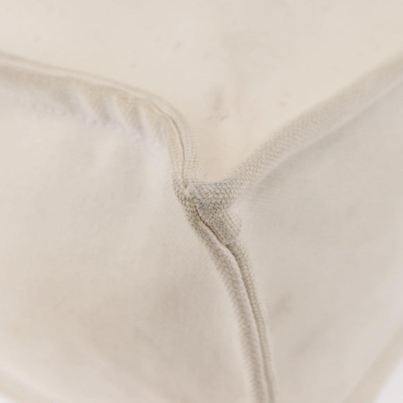 CHANEL Tragetasche Canvas Weiß Silber CC Auth BA12534A