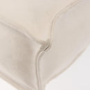 CHANEL Tote Bag Canvas White Silver CC Auth BA12534A-13