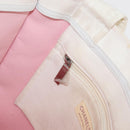 CHANEL Tote Bag Canvas White Silver CC Auth BA12534A-19
