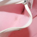 CHANEL Tote Bag Canvas White Silver CC Auth BA12534A-20