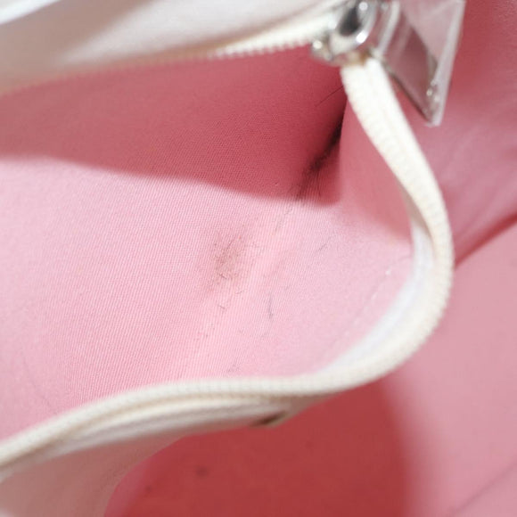 CHANEL Tragetasche Canvas Weiß Silber CC Auth BA12534A