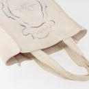 CHANEL Tote Bag Canvas White Silver CC Auth BA12534A-6