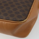 CELINE Macadam Canvas Shoulder Bag PVC Leather Brown Gold Auth BA12535-15