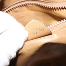 CELINE Macadam Canvas Shoulder Bag PVC Leather Brown Gold Auth BA12535-12