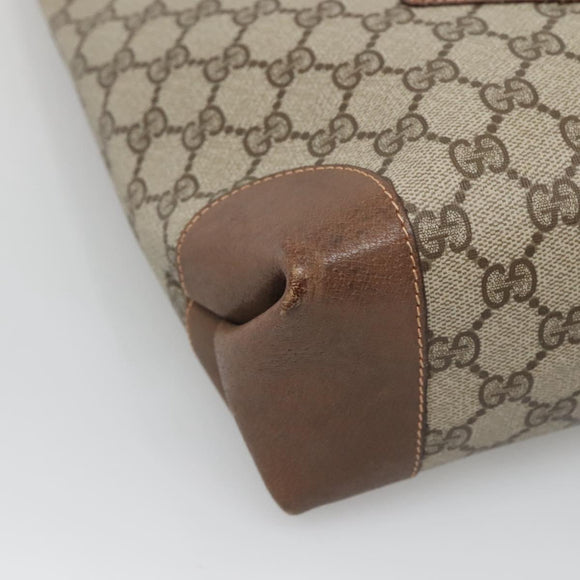 GUCCI GG Supreme Web Sherry Line Tote Bag PVC Beige 002 904 0222 Auth BA1254