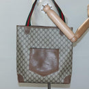 GUCCI GG Supreme Web Sherry Line Tote Bag PVC Beige 002 904 0222 Auth BA1254-21