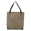 GUCCI GG Supreme Web Sherry Line Tote Bag PVC Beige 002 904 0222 Auth BA1254-2