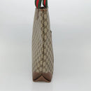 GUCCI GG Supreme Web Sherry Line Tote Bag PVC Beige 002 904 0222 Auth BA1254-3
