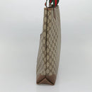 GUCCI GG Supreme Web Sherry Line Tote Bag PVC Beige 002 904 0222 Auth BA1254-4