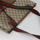 GUCCI GG Supreme Web Sherry Line Tote Bag PVC Beige 002 904 0222 Auth BA1254-6