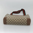GUCCI GG Supreme Web Sherry Line Tote Bag PVC Beige 002 904 0222 Auth BA1254-5