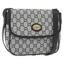 GUCCI GG Plus Supreme Shoulder Bag PVC Navy Gold Auth BA12541-1
