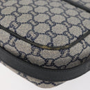 GUCCI GG Plus Supreme Shoulder Bag PVC Navy Gold Auth BA12541-14