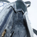 GUCCI GG Plus Supreme Shoulder Bag PVC Navy Gold Auth BA12541-19