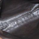 BALLY Hand Bag Leather Brown Gold Auth BA12542-17