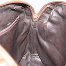BALLY Hand Bag Leather Brown Gold Auth BA12542-18
