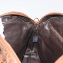 BALLY Hand Bag Leather Brown Gold Auth BA12542-19
