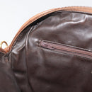 BALLY Hand Bag Leather Brown Gold Auth BA12542-20