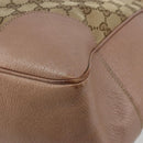 GUCCI GG Canvas Tote Bag Beige Gold 323671 Auth BA12545-12