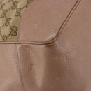 GUCCI GG Canvas Tote Bag Beige Gold 323671 Auth BA12545-13