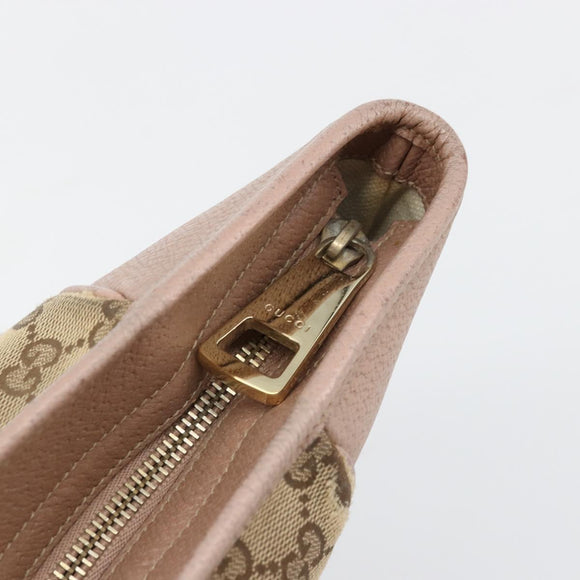 GUCCI GG Canvas Tote Bag Beige Gold 323671 Auth BA12545
