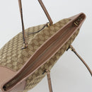 GUCCI GG Canvas Tote Bag Beige Gold 323671 Auth BA12545-6