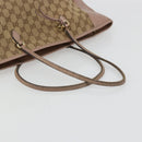 GUCCI GG Canvas Tote Bag Beige Gold 323671 Auth BA12545-7