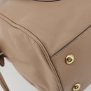 Salvatore Ferragamo Gancini Chain Tote Bag Leather Pink Gold Auth BA12546A-14