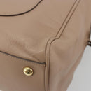 Salvatore Ferragamo Gancini Chain Tote Bag Leather Pink Gold Auth BA12546A-15