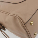 Salvatore Ferragamo Gancini Chain Tote Bag Leather Pink Gold Auth BA12546A-16