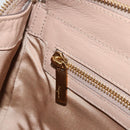 Salvatore Ferragamo Gancini Chain Tote Bag Leather Pink Gold Auth BA12546A-22