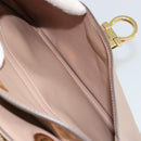 Salvatore Ferragamo Gancini Chain Tote Bag Leather Pink Gold Auth BA12546A-24