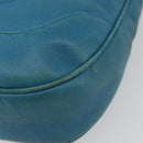 CHANEL Shoulder Bag Caviar Skin Blue Gold CC Auth BA12548A-8