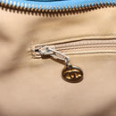 CHANEL Shoulder Bag Caviar Skin Blue Gold CC Auth BA12548A-22