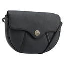 Christian Dior Honeycomb Canvas Shoulder Bag PVC Black Gold Auth BA12549-1