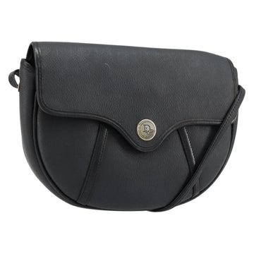 Christian Dior Honeycomb Canvas Shoulder Bag PVC Black Gold Auth BA12549
