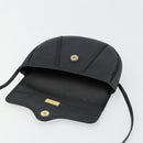 Christian Dior Honeycomb Canvas Shoulder Bag PVC Black Gold Auth BA12549-10