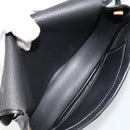 Christian Dior Honeycomb Canvas Shoulder Bag PVC Black Gold Auth BA12549-12