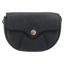 Christian Dior Honeycomb Canvas Shoulder Bag PVC Black Gold Auth BA12549-13