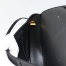 Christian Dior Honeycomb Canvas Shoulder Bag PVC Black Gold Auth BA12549-20