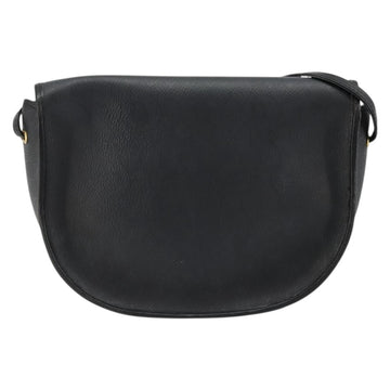 Christian Dior Honeycomb Canvas Shoulder Bag PVC Black Gold Auth BA12549 - 0