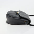 Christian Dior Honeycomb Canvas Shoulder Bag PVC Black Gold Auth BA12549-3