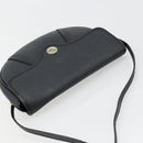 Christian Dior Honeycomb Canvas Shoulder Bag PVC Black Gold Auth BA12549-6